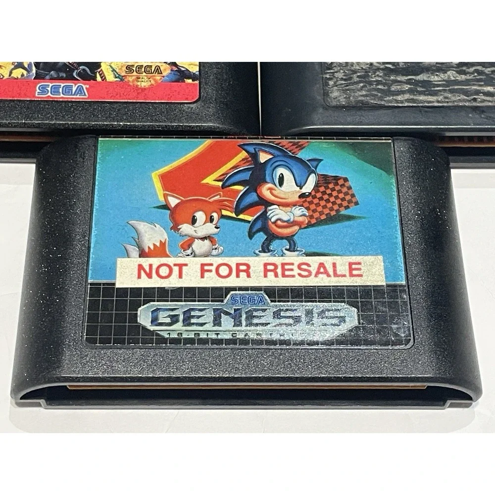 Sega Genesis 3 Game Lot - Shinobi III, Valis III, Sonic the Hedgehog 2 NFR